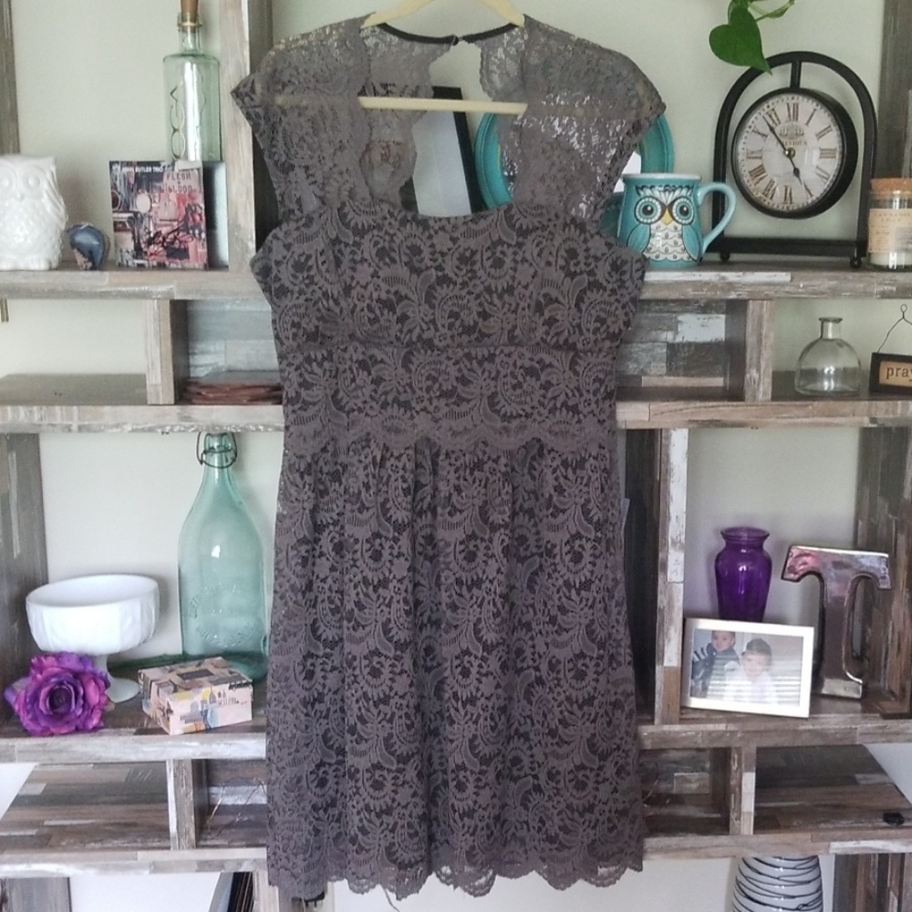 Lacy open back dress